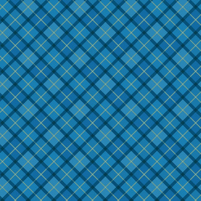 Lewis and Irene Fabric Lewis And Irene Small Things Celtic Inspired Check Blue SM74-1  - The Sewing Studio