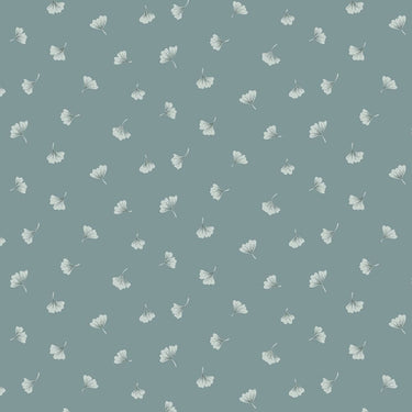 Lewis and Irene Fabric Lewis And Irene The Water Gardens Ginkgo Cascade Dusky Teal CC40-3  - The Sewing Studio for sale UK - The Sewing Studio