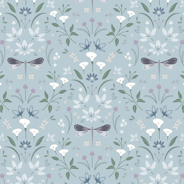 Lewis and Irene Fabric Lewis And Irene The Water Gardens Graceful Reflecfons Duck Egg Blue CC36-2  - The Sewing Studio for sale UK - The Sewing Studio