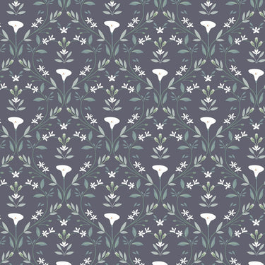 Lewis and Irene Fabric Lewis And Irene The Water Gardens Serenity Charcoal CC37-3  - The Sewing Studio for sale UK - The Sewing Studio