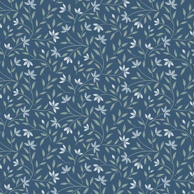 Lewis And Irene The Water Gardens Wild Harmony Navy Blue CC39-3