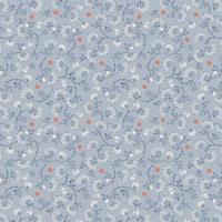 Lewis and Irene Fabric Extra Wide Lewis And Irene Extra Wide 108 Inch Flower Chains On Blue W20  - The Sewing Studio