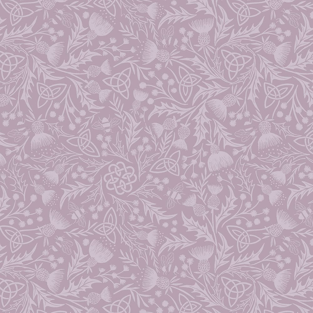 Lewis and Irene Fabric Extra Wide Lewis And Irene Extra Wide 108 Inch Mono Thistle Light Lavender W17  - The Sewing Studio