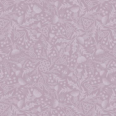 Lewis and Irene Fabric Extra Wide Lewis And Irene Extra Wide 108 Inch Mono Thistle Light Lavender W17  - The Sewing Studio for sale UK - The Sewing Studio