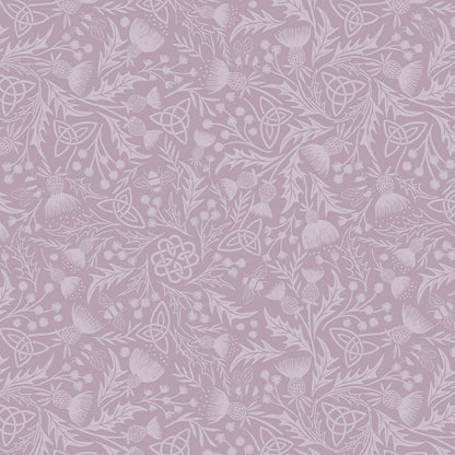 Lewis and Irene Fabric Extra Wide Lewis And Irene Extra Wide 108 Inch Mono Thistle Light Lavender W17  - The Sewing Studio