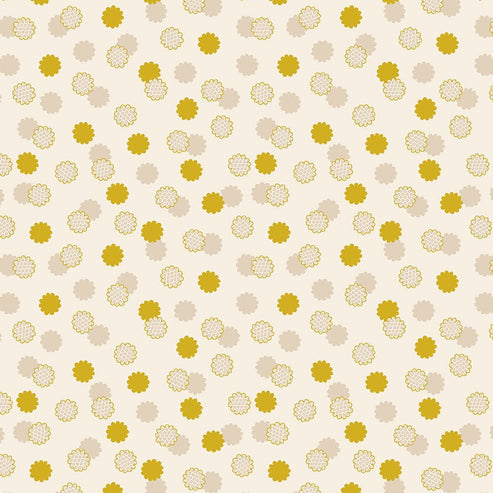 Lewis and Irene Fabric Lewis And Irene Year Of The Dragon Metallic Cream And Gold Cosmos A863-1  - The Sewing Studio