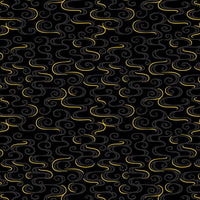 Lewis and Irene Fabric Lewis And Irene Year Of The Dragon Metallic Dragon Swirl On Black A864-3  - The Sewing Studio