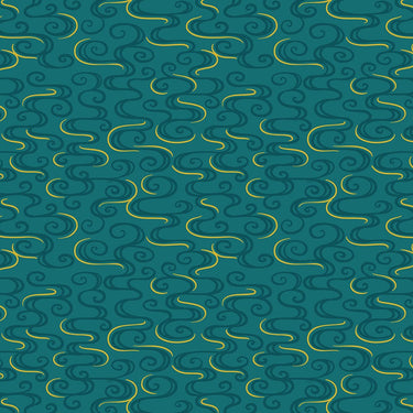 Lewis and Irene Fabric Lewis And Irene Year Of The Dragon Metallic Dragon Swirl On Dark Jade A864-2  - The Sewing Studio for sale UK - The Sewing Studio