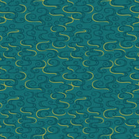 Lewis and Irene Fabric Lewis And Irene Year Of The Dragon Metallic Dragon Swirl On Dark Jade A864-2  - The Sewing Studio