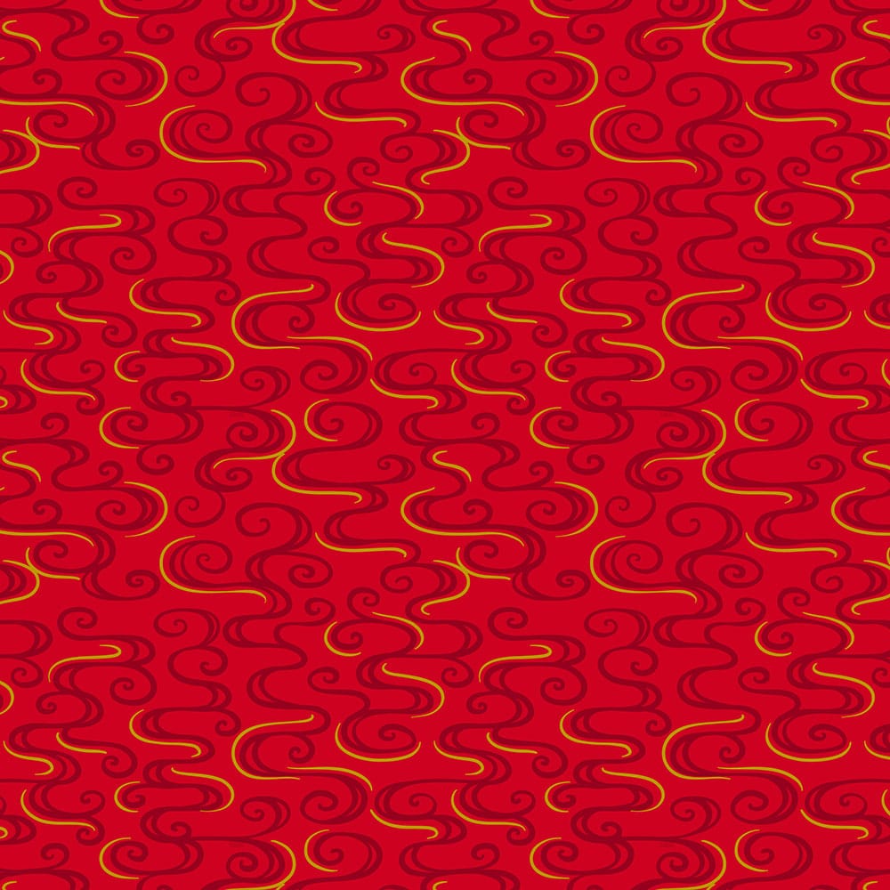 Lewis and Irene Fabric Lewis And Irene Year Of The Dragon Metallic Dragon Swirl On Red A864-1  - The Sewing Studio