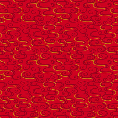 Lewis and Irene Fabric Lewis And Irene Year Of The Dragon Metallic Dragon Swirl On Red A864-1  - The Sewing Studio for sale UK - The Sewing Studio