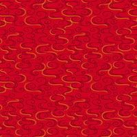 Lewis and Irene Fabric Lewis And Irene Year Of The Dragon Metallic Dragon Swirl On Red A864-1  - The Sewing Studio