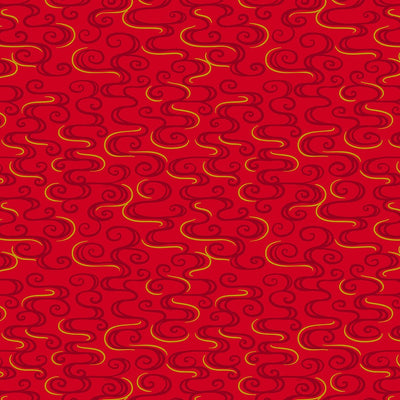 Lewis And Irene Year Of The Dragon Metallic Dragon Swirl On Red A864-1