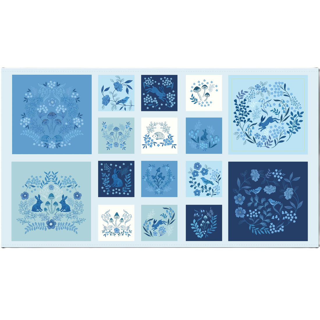 Lewis and Irene Fabric Panels & Labels Lewis and Irene Forget Me Not Lane Panel A918-5 24 Inch x 44 Inch  - The Sewing Studio