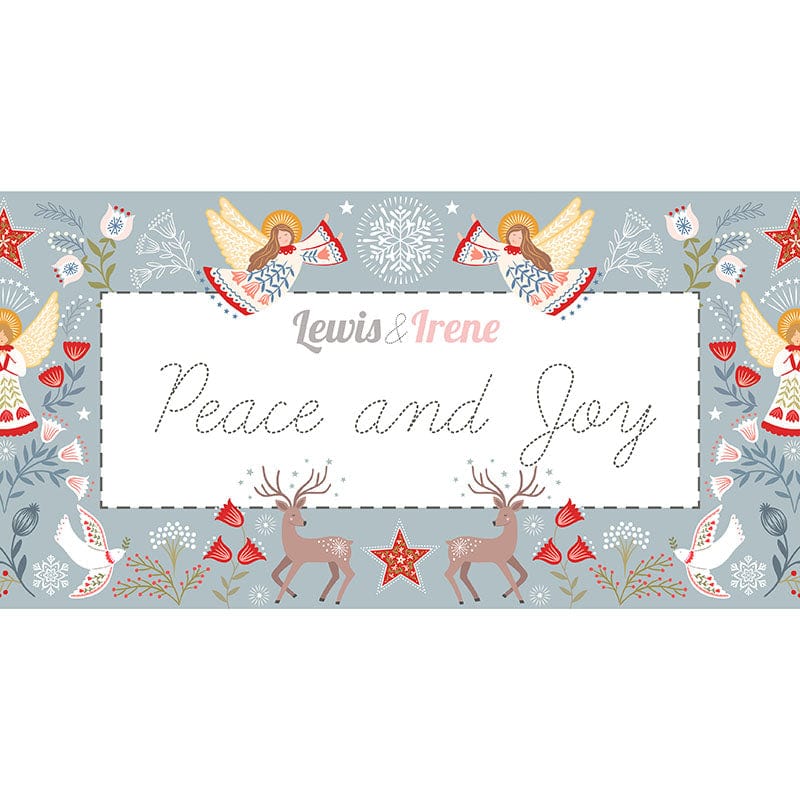 Lewis and Irene Fabric Panels & Labels Lewis And Irene Peace And Joy Advent Fabric Panel C105  - The Sewing Studio