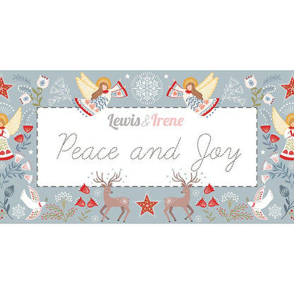 Lewis and Irene Fabric Panels & Labels Lewis And Irene Peace And Joy Advent Fabric Panel C105  - The Sewing Studio