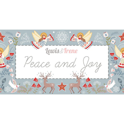 Lewis and Irene Fabric Panels & Labels Lewis And Irene Peace And Joy Advent Fabric Panel C105  - The Sewing Studio