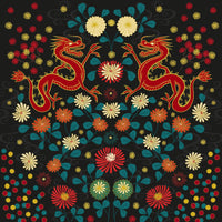 Lewis and Irene Fabric Panels & Labels Lewis And Irene Year Of The Dragon Metallic 58 x 58 Inch Quilt Fabric Panel P3  - The Sewing Studio