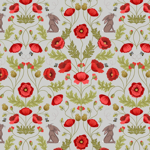 Lewis and Irene Fabric Lewis and Irene Poppies  - The Sewing Studio