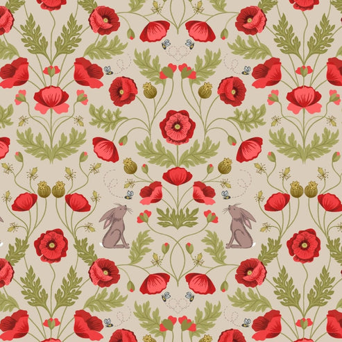 Lewis and Irene Fabric Lewis and Irene Poppies  - The Sewing Studio