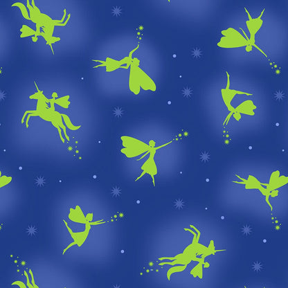 Lewis And Irene Glow Fairies Glow Fairies On Blue A870-3 Glow in Dark Areas Image