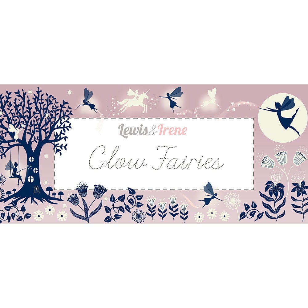 Lewis And Irene Glow Fairies Fairy Glow Pink Double Edge Border A867-1 Swatch Image