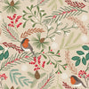 Lewis And Irene New Forest Winter Flannel Robin Cream F58-1 Main Image