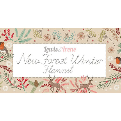 Lewis And Irene New Forest Winter Flannel Floral Green F61-2 Range Image