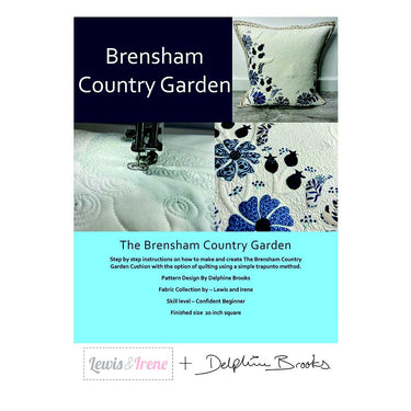 Lewis and Irene Patterns The Brensham Country Garden Cushion Pattern  - The Sewing Studio for sale UK - The Sewing Studio