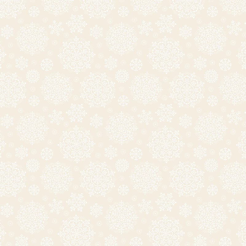 Lewis And Irene Peace And Joy Snowflakes Cream C111-1 Main Image