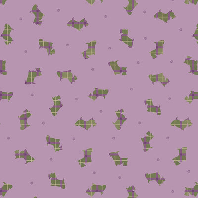 Lewis And Irene Small Things Celtic Inspired Scottie Dog Purple SM73-2