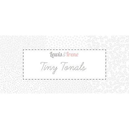 Lewis And Irene Tiny Tonals Tiny Floral Hearts Grey On Grey TT20-3 Swatch Image