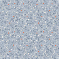 Lewis And Irene Wide Width Flower Chains On Blue W20 Main Image