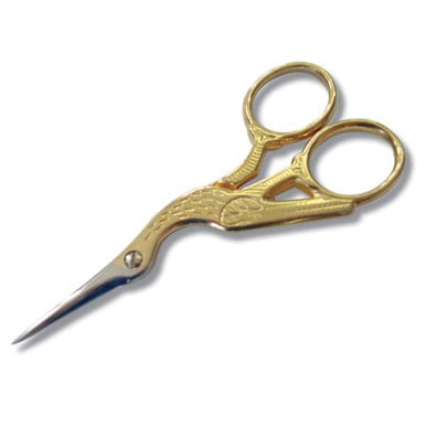 Madeira Scissors Stork Embroidery Scissors Gold Plated 9cm  - The Sewing Studio