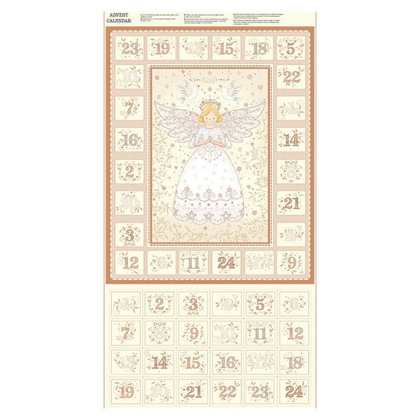 Makower Angels Advent Fabric Panel Cream 042-Q Main Image