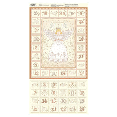 Makower Angels Advent Fabric Panel Cream 042-Q