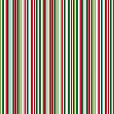 Makower Christmas Wishes Stripes 037-1