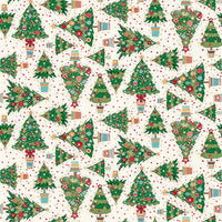 Makower Christmas Wishes Tree Cream 036-Q Main Image