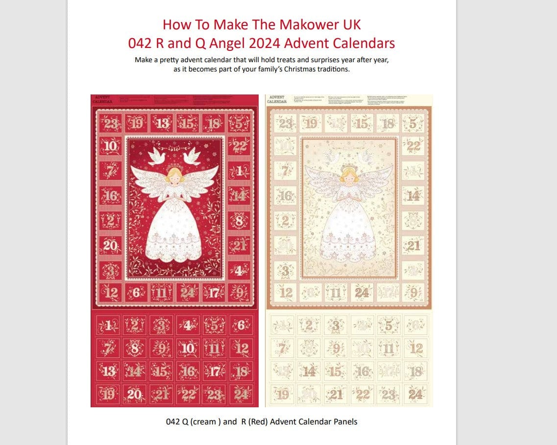 Makower Download Free How to Make Makower Angel 2024 Advent Calendar  - The Sewing Studio