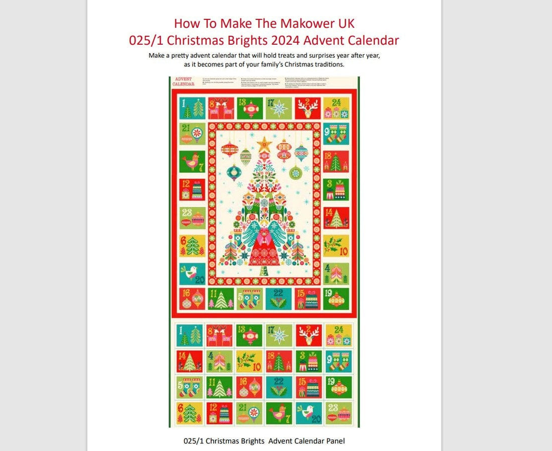 Makower Download Free How to Make Makower Christmas Brights Advent Calendar