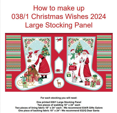 Makower Download Free How to Make Makower Christmas Wishes Stocking Panel  - The Sewing Studio for sale UK - The Sewing Studio