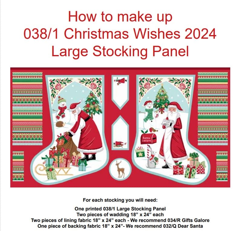 Makower Download Free How to Make Makower Christmas Wishes Stocking Panel