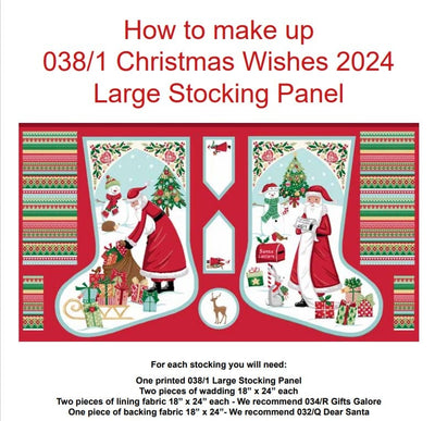 Free How to Make Makower Christmas Wishes Stocking Panel