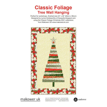 Makower Download Free Pattern: Christmas Tree Wall Hanging Or Quilt  - The Sewing Studio for sale UK - The Sewing Studio