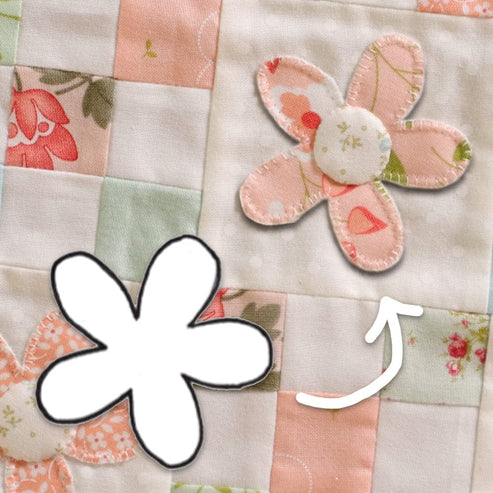 Makower Download Free Pattern: Scrap Spring Cushion Template (Flower)  - The Sewing Studio