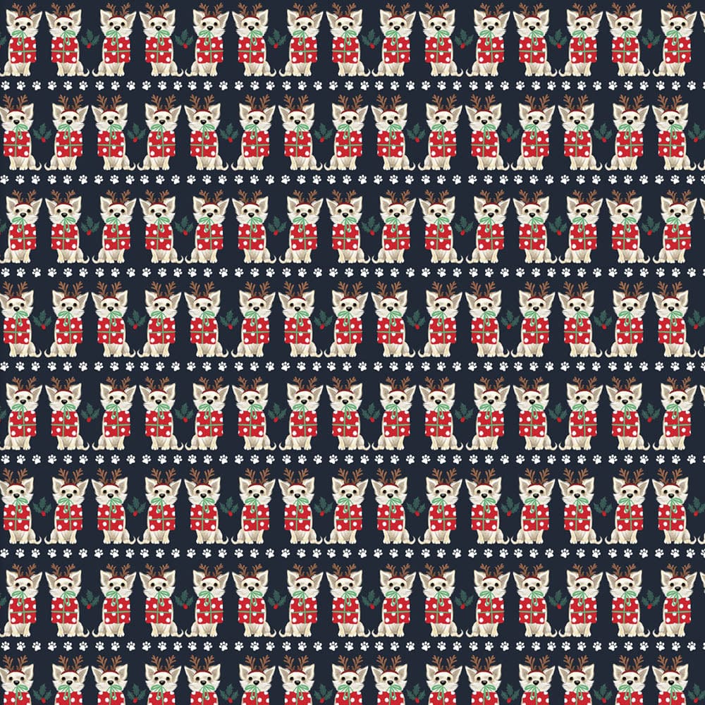 Makower Fabric Makower Santa Paws  - The Sewing Studio