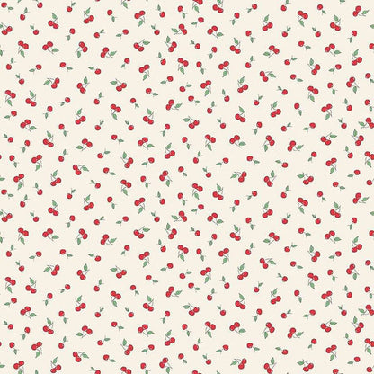 Makower Fabric Makower Afternoon Tea Cherry Crush Cream 094-Q  - The Sewing Studio