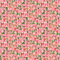 Makower Fabric Makower Christmas Brights Rudolph Pink 023-P