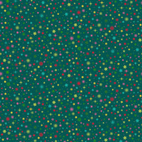 Makower Fabric Makower Christmas Brights Starlight Green 022-T