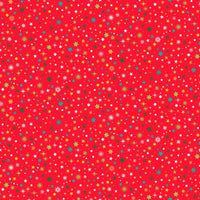 Makower Fabric Makower Christmas Brights Starlight Red 022-R